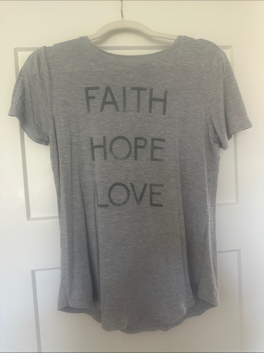 Maurices Gray 'Faith Hope Love' Short Sleeve Tee